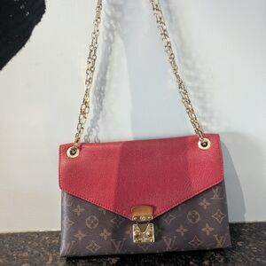 Louis Vuitton Red and Brown Monogram Shoulder Bag